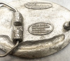 Vtg 1984 Paula Freed Artist Colorado Western Belt Buckle 3”x2.25”