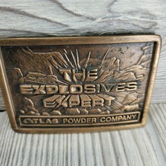 Koleaco Belt Buckle Mens Bronze The Explosives Expert Atlas Powder Company USA