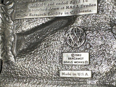 1982 The Space Shuttle Columbia NASA Flight Belt Buckle Bergamot Brass Works