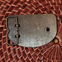 Vintage Raleigh Lights Brass Belt Buckle Tobacco Cigarettes Semi