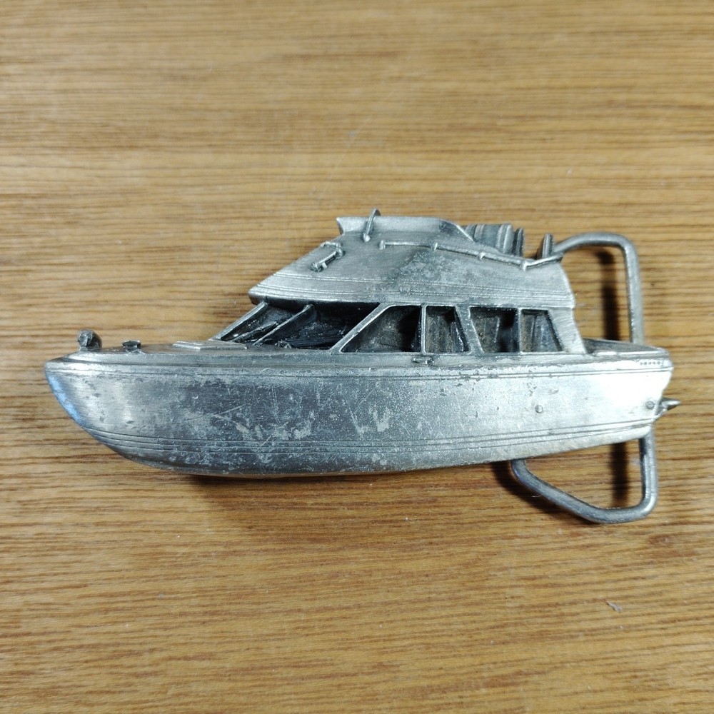 Vintage Bergamot Brass Works Yacht Belt Buckle D-210 1976 Ship Boat Sailing USA