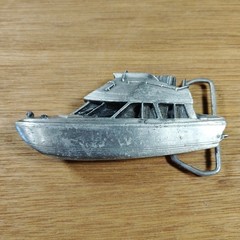 Vintage Bergamot Brass Works Yacht Belt Buckle D-210 1976 Ship Boat Sailing USA