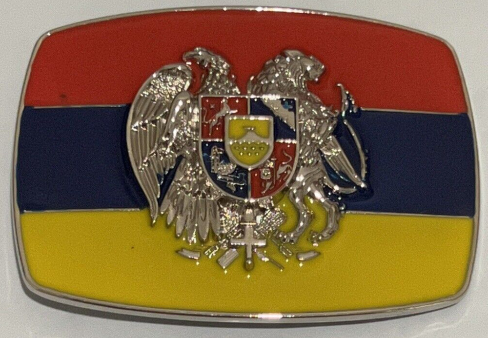 National Flag of Romania Belt Buckle Multi-Colored Western Cowboy Cowgirl