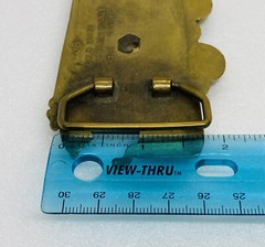 Vintage 1979 Baron Belt Buckle 6130 Wagon Union Line 65 Solid Brass Art 16