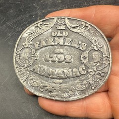 1792 St. Louis The Old Farmer’s Almanac Retired Vintage Belt Buckle Ben Franklin