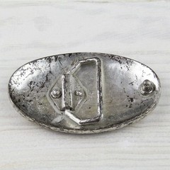 Vintage Style Metal Geometric Print Oval Belt Buckle