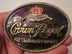 CROWN ROYAL LIQUOR BELT BUCKLE – HEAVY – GW-16