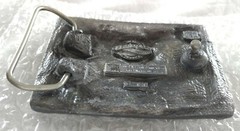 HORSES HORSE SHOES THEMED HORSESHOES FARM ROPE WESTERN BELT BUCKLE
