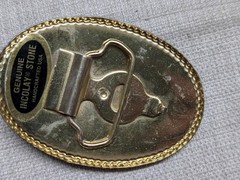 vintage CAMEO belt buckle HORSE handcrafted INCOLAY STONE equestrian WESTERN