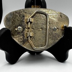 Royal Canadian Legion Past President Belt Buckle Maple Leaf Crown Silver Gold