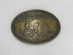 Buffalo Belt Buckle – Running Strong for American Indian Youth 1997 – Brass