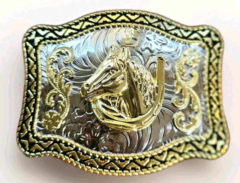 Horse Head Western Cowboy Belt Buckle Hebilla Vaquera Cabeza Caballo Mexico Made