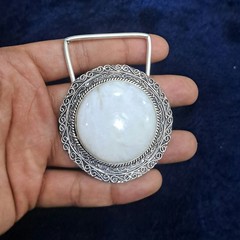 Handmade Belt Buckle Natural Scolecite Gemstone Western Belt Buckle For Men
