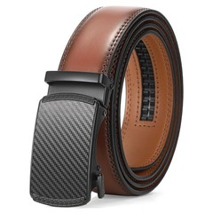 SENDEFN Men&rsquo;s Leather Belt Automatic 32&Prime; to 46&Prime; Waist Adjustable, Z-brown-20