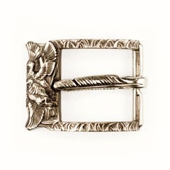 German silver belt buckle Duck Season, Pin type, Hunter trophy buckle for 1.5 in