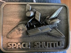 Vintage 1980 Space Shuttle Belt buckle The Buckle Connection NICE Pre-Owned