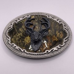 NOS MOSSY OAK BREAKUP DEER BUCK BELT BUCKLE EMI 2006 BBMO Legends West Hunting