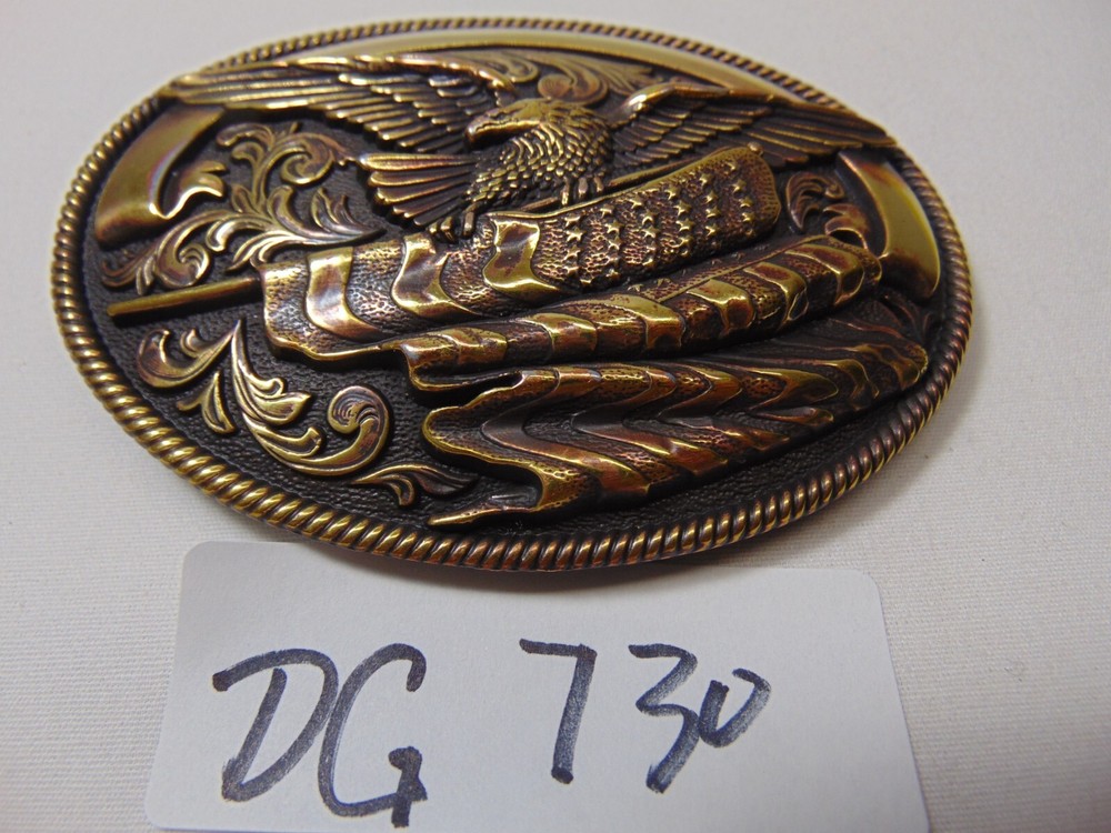 Belt Buckle Western Patriotic Nocona Men&rsquo;s Copper Eagle Flag Buckle