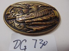 Belt Buckle Western Patriotic Nocona Men&rsquo;s Copper Eagle Flag Buckle