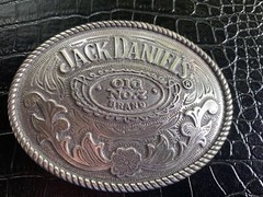 Jack Daniel’s Belt Buckle Old No. 7 Silvertone Oval Chunky 4” X 3” 2005 1.75”