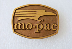 Missouri Pacific Mo Pac Railroad Belt Buckle Dyna Trains Locomotive Streamliner