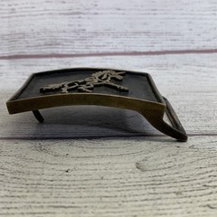 1980 J. Zerah Unicorn Handmade Solid Brass Belt Buckle Vintage Rare Horse