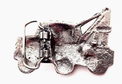 vintage belt buckle silver tow truck 3 7/8&Prime; W x 2 1/2&Prime; H x 1/2&Prime; D