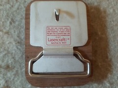 1977 Lasercraft Laser Engraved Wood Belt Buckle Agriculture Farm Tractor