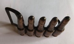 Ammo Bullet Belt Buckle Antique Brass Copper Shooting Rifle Ammunition