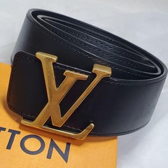 Louis Vuitton Pre-Owned Belt 100 40 Initial Black Gold