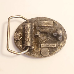 Vintage 1984 Bergamot Brass Works Car Scene Belt Buckle U L43 Made In USA