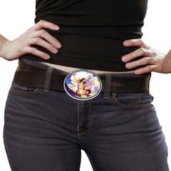 Magic Mushroom Fairy Fantasyland Handmade Artisan Belt Buckle