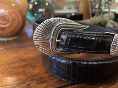 MM Rogers Sterling Silver Belt buckle 1.25-.75 34-36✅