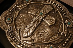 Blazin Roxx Feather Cross and Arrows BELT BUCKLE 37939