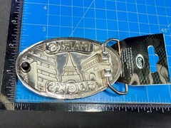 Paris Sucks! Blue Moon Creations Silver Tone Funny Tourist Gift Belt Buckle