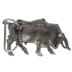 Western Buckle Antique Gold Lady Bull Engraved Belt Buckle Fits 1-1/2&Prime; wide Belt