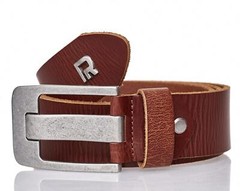 Redbridge men&rsquo;s belt leather belt genuine leather premium belt brown 4.4 cm wide