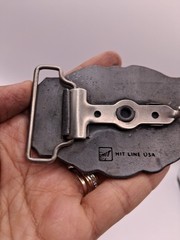 Vtg. Uniq Hit Line USA Local 1931 UMWA Is Here To Stay Belt Buckle.