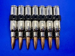 Ammo Bullets Clip MOS Figural Seven Shots Gun Collectors Heavy Large Belt Buckle