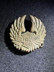 1970s vintage HARLEY DAVIDSON belt buckle SOLID BRASS motorcycle WINGS western