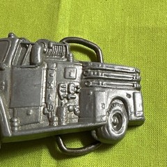 Vintage 1978 Baron Buckle Original Fire Truck Belt Buckle 4085
