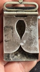 Vintage Mexico Sterling Silver 925 2 tones Woman Aztec Mayan Calendar buckle #7