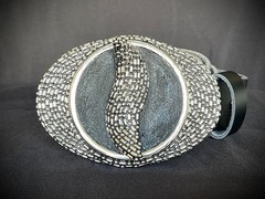 “Alien Excavation” OOAK Belt Buckle 4.5” Sculptural Textured Darren McNeese