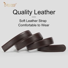 JASGOOD Men&rsquo;s Leather Ratchet Belt Strap Suit Pant Size 28&Prime;-44&Prime;, C-coffee
