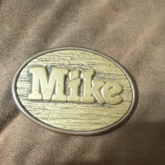 Oden child Metal Oval Frame Belt Buckle “Mike” Logo