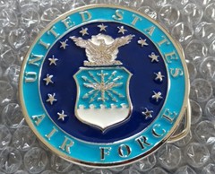 UNITED STATES AIR FORCE EAGLE SHIELD STARS MILITARY VETERAN BELT BUCKLE USA MADE