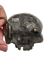 The Great American Buckles Co. Chicago 1976 Skull Belt Buckle