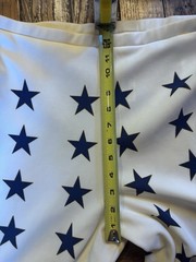 Vtg 1970s Miss Shaheen USA Flag Bicentennial Bell Bottom Pants Wide Leg 30×30⁠