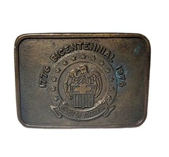 Vintage Collectible 1976 Brass Belt Buckle Eagle Americana Bicentennial