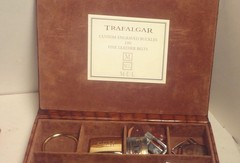 📌NOS TRAFALGAR fine YELLOW GOLD over STERLING SILVER BUCKLE- MONO « M » – $650.00